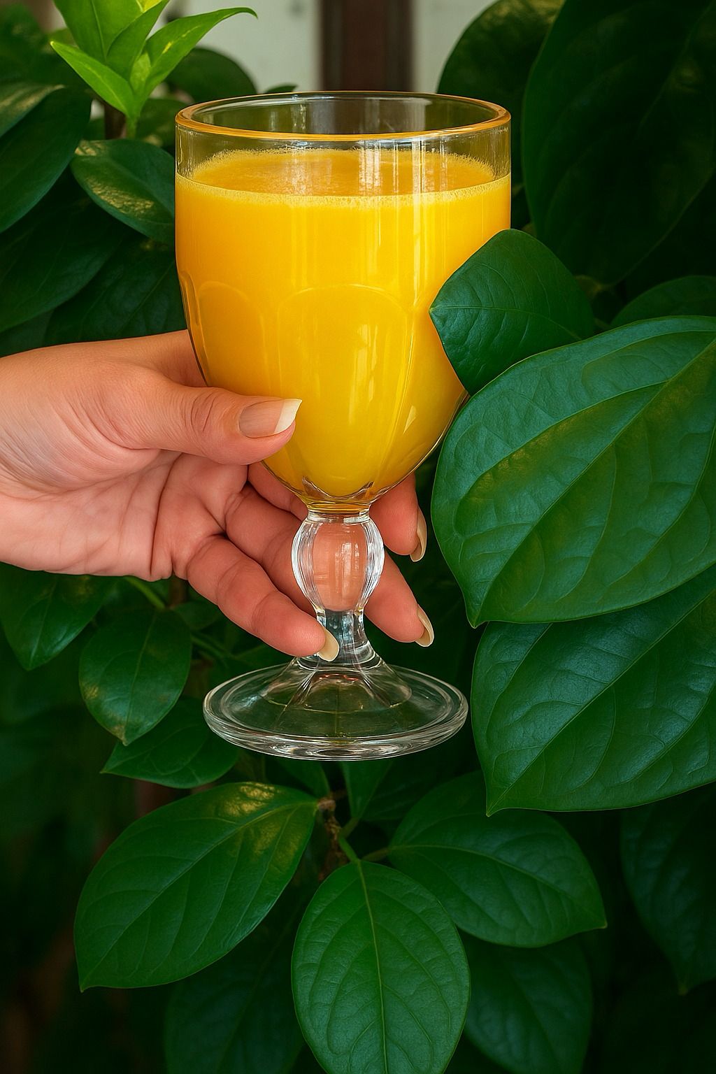 Suco de laranja natural feito na hora no Esquina Du Café